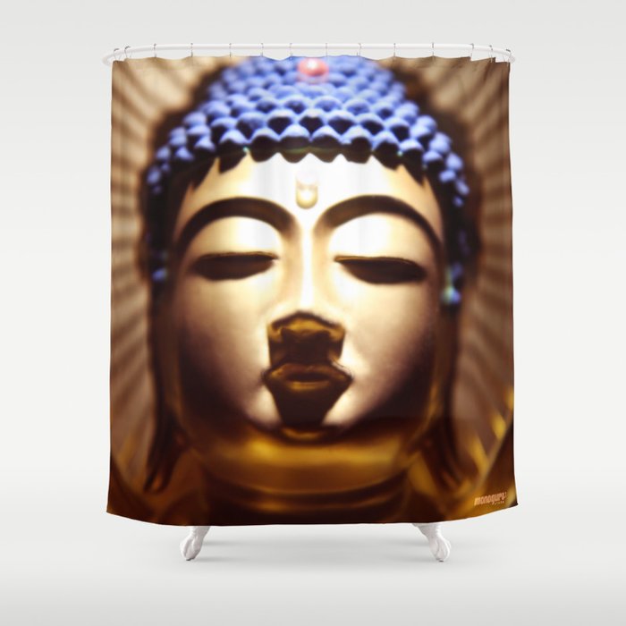 Buda Amida Shower Curtain By Monoguru Society6