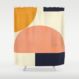 mid century geometric Shower Curtain