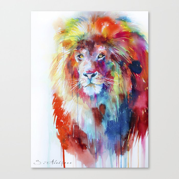 Lion Canvas Print By Slaveika Society6