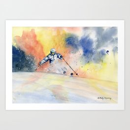 Colorful Skiing Art 2 Art Print