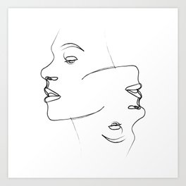 Two Faces Art Prints For Any Decor Style Society6