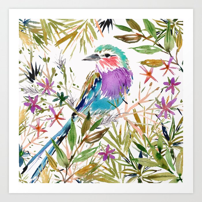 KEENYA THE LILAC-BREASTED ROLLER Art Print