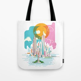 New York City Skyline Graphic Design Tote Bag