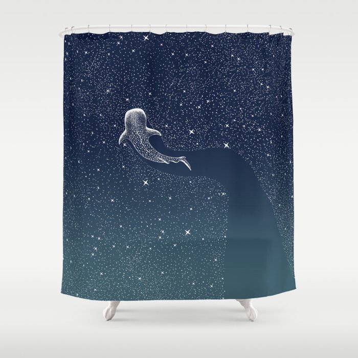 Star Eater COLOR GRAD -  turquoise Shower Curtain
