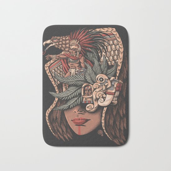 Aztec Eagle Warrior Bath Mat