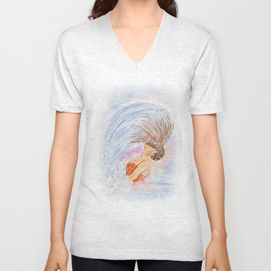 Swimmer - Hair Splash Unisex V-Neck