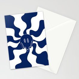 Smile Melt - Blue and White Stationery Card