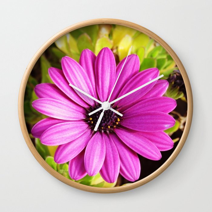 Downtown Blooms Wall Clock