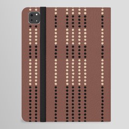 Ethnic Spotted Stripes, Sienna, Black and Ivory iPad Folio Case