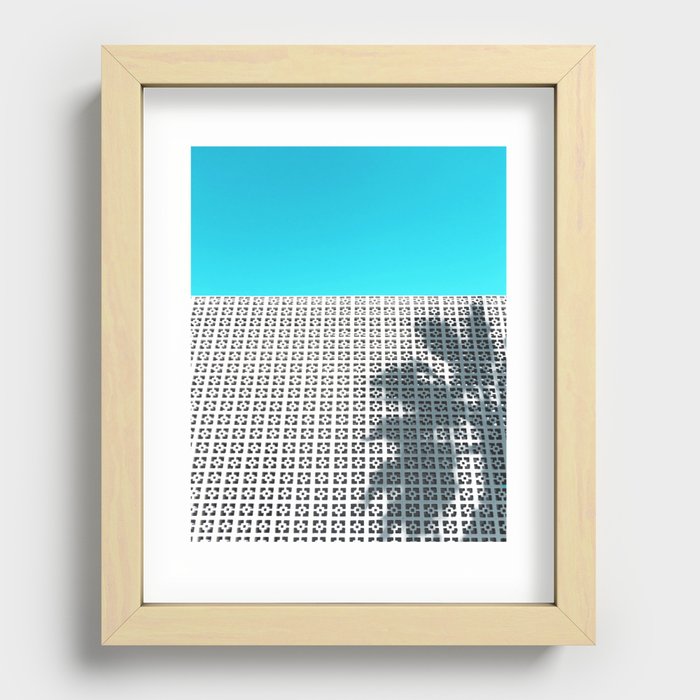 Parker Palm Springs with Palm Tree Shadow Recessed Framed Print