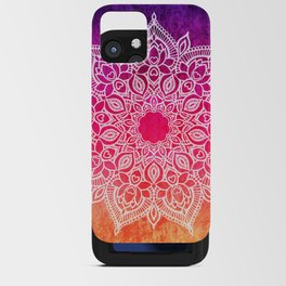 The infinite lotus mandala - vibrant ombre iPhone Card Case