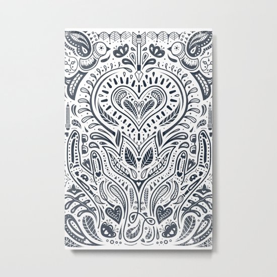 Folklore Pattern 3 Metal Print