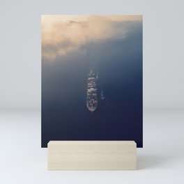 Cargo Ship | Open Waters | Minimalism Mini Art Print