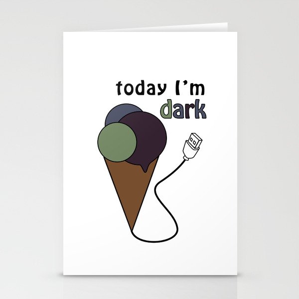gelatoUsb - today i'm DARK Stationery Cards