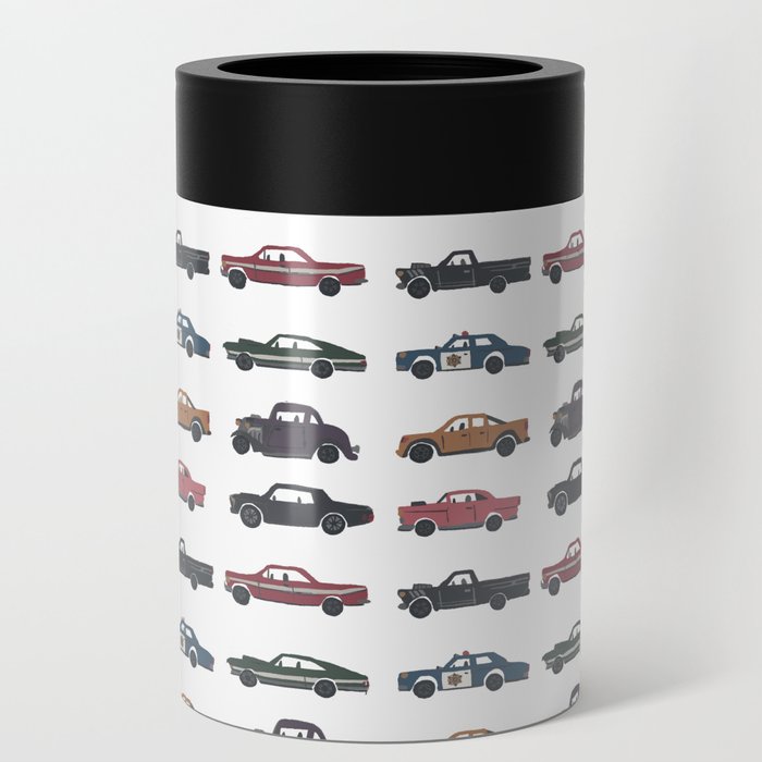 Watercolor Vintage Cars Can Cooler