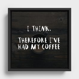 Coffee Framed Canvas