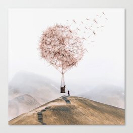 Flying Dandelion Canvas Print