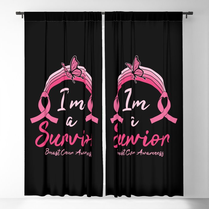 I'm A Survivor Breast Cancer Awareness Blackout Curtain