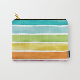Watercolor Rainbow Stripes Carry-All Pouch | Christianclassroom, Rainyweather, Candyrainbow, Jesusrainbow, Rainyday, Kitschyrainbow, Sunnyday, Watercolorstreaks, Watercolorrainbow, Curated 