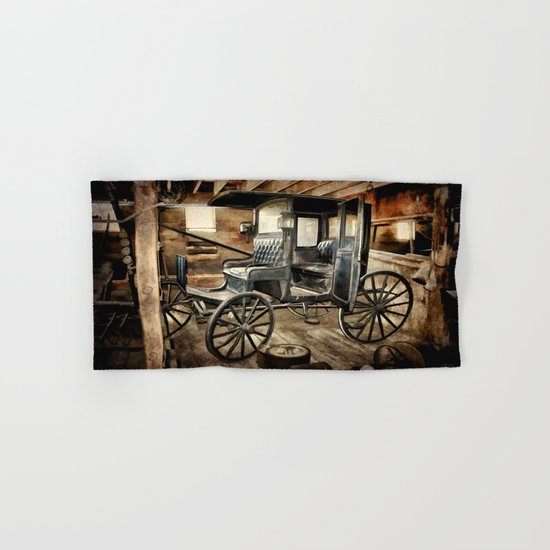 Vintage Horse Drawn Carriage Hand & Bath Towel