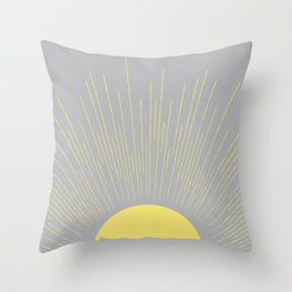 Ultimate Gray & Illuminating Sunrise Throw Pillow