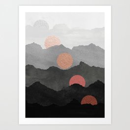 Abstract Mountains Art Prints For Any Decor Style Society6