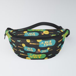 TWITTERING IN THE TREES II Fanny Pack | Pattern, Vector, Illustration, Nature, Graphicdesign 