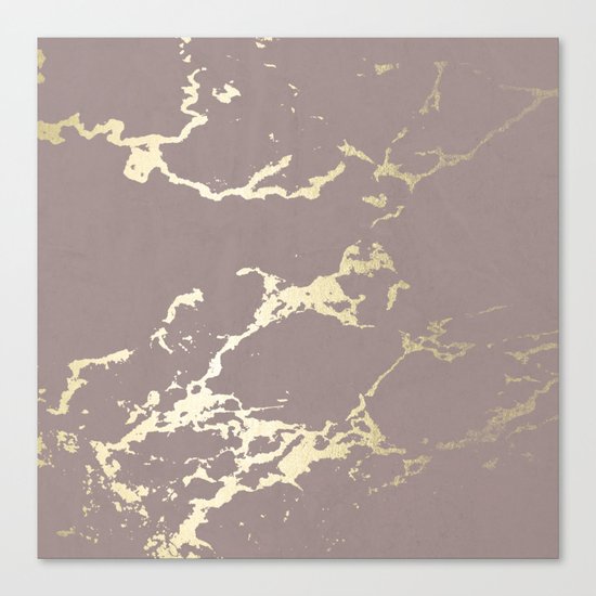 Simply Kintsugi Ceramic Gold on Red Earth Canvas Print