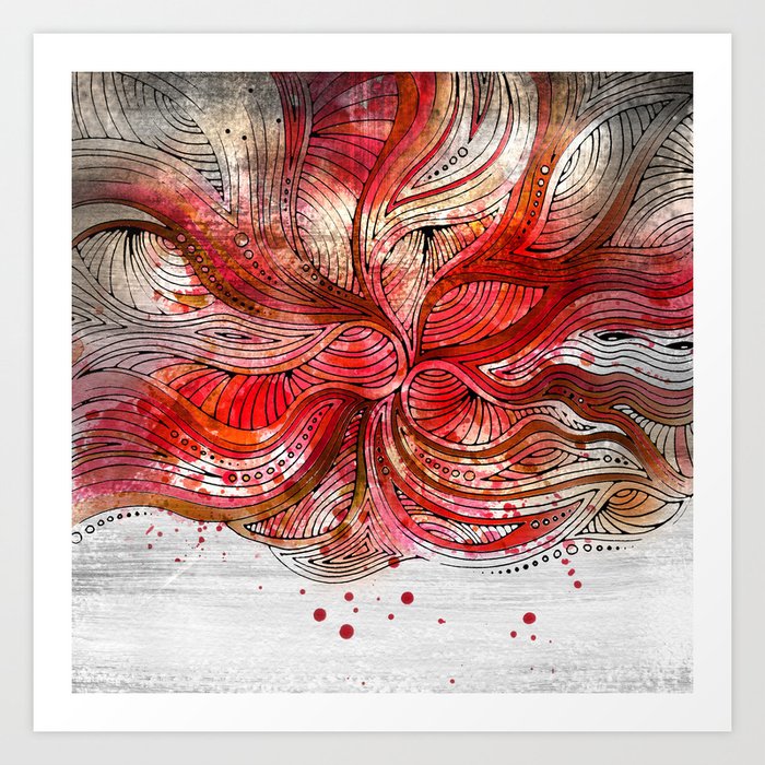 Red Wind Art Print