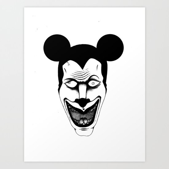 Maniac Mickey Art Print