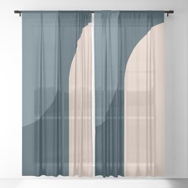 Modern Minimal Arch Abstract XC Sheer Curtain