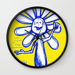 "Joy Inspires All Other Emotions" Flowerkid Wall Clock
