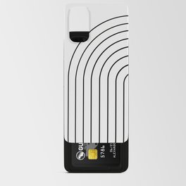 Minimal Arch IV Black and White Modern Geometric Lines Android Card Case