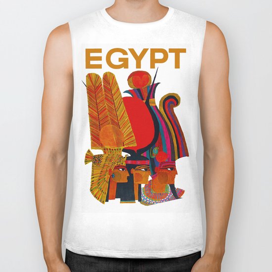 Vintage Egypt Headdress Travel Biker Tank