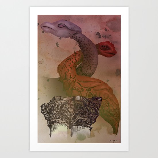 dragons de Cluny Art Print
