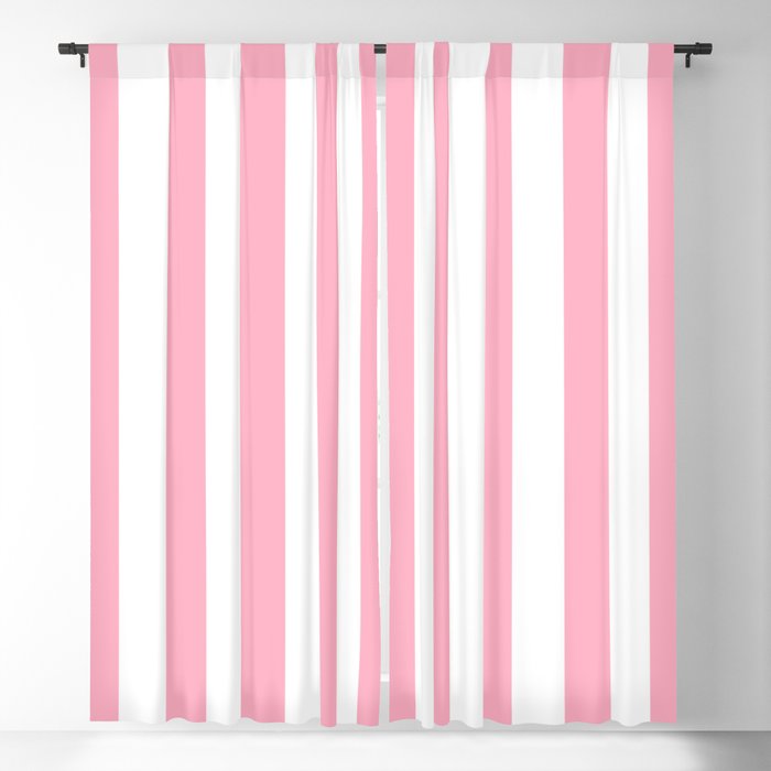 Palm Beach Pink Vertical Tent Stripes Florida Colors of the Sunshine State Blackout Curtain