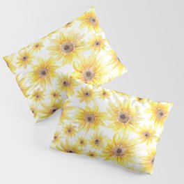 Watercolor Sunflowers Pillow Sham