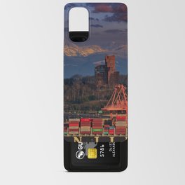 Sunset Over Seattle - Tacoma Shipping Harbor, Washington Android Card Case