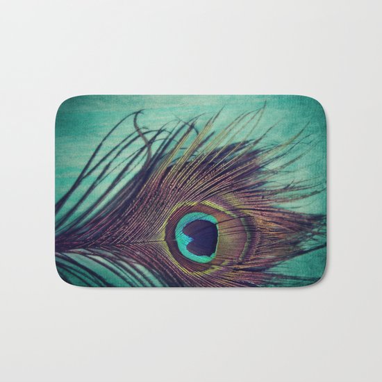 Peacock Feather Bath Mat