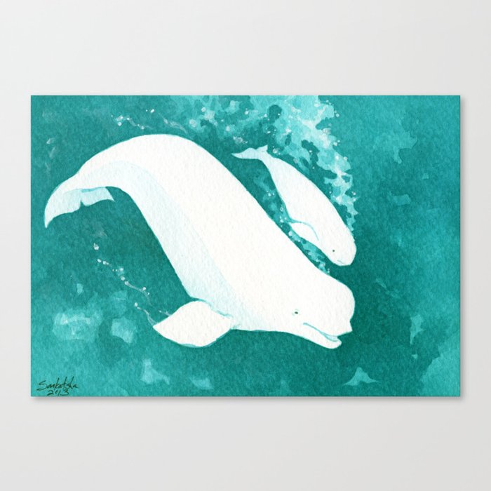 Beluga Baby Canvas Print
