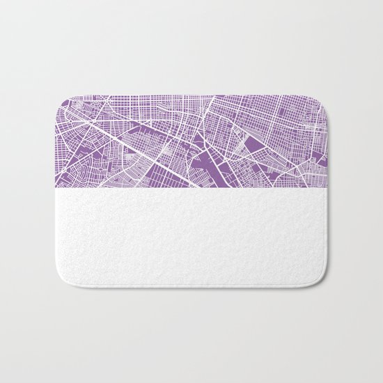 Guadalajara map lilac Bath Mat