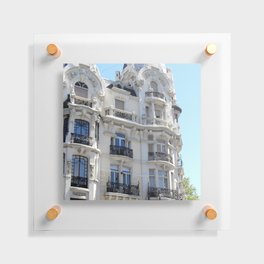 Spain Photography - Fancy White Building In The Sunshine Floating Acrylic Print