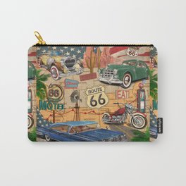 Vintage Route 66 poster. Carry-All Pouch | Vintage, Homedecor, Usa, Graphicdesign, Route66, Diner, Arizona, Car, Old Fashioned, Trip 
