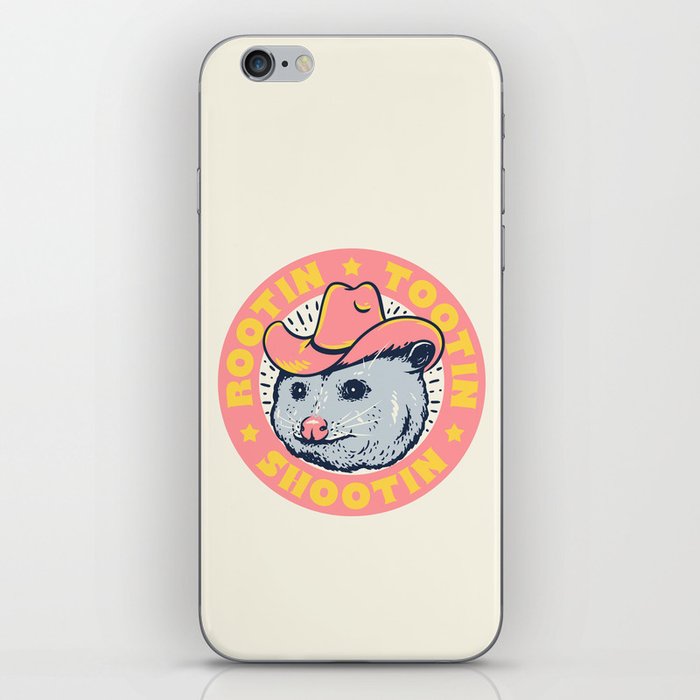 Possum Rootin Tootin Shootin | Pink iPhone Skin