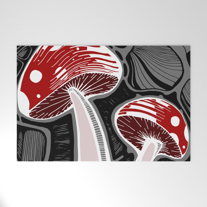 Mushroom Forest: Glowing Red Welcome Mat