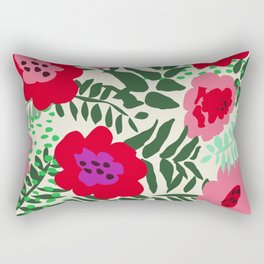color matters: happy florals in pink light backround Rectangular Pillow