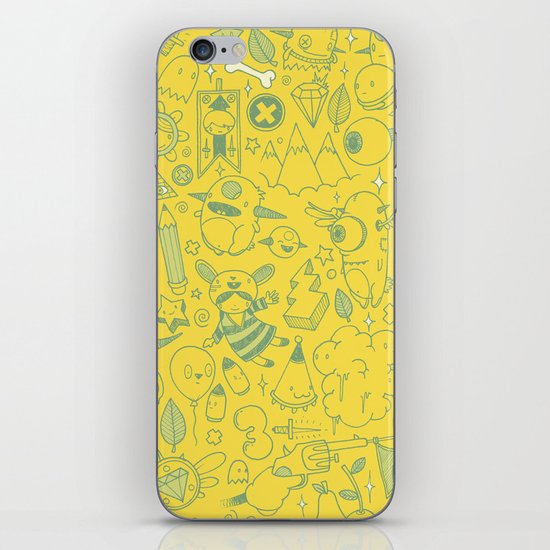 Super Mega Turbo Doodle Power iPhone & iPod Skin
