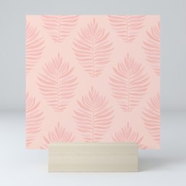 Palm Leaves on Pink Mini Art Print