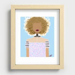 Curls and a Shirt Recessed Framed Print