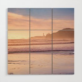 Sunset on the Oregon Coast | PNW Travel Photography | Beach and Waves Wood Wall Art
